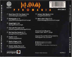Def Leppard - Pyromania (CD, Album)