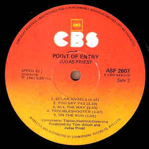 Judas Priest - Point Of Entry (LP, Album)