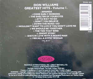 Don Williams (2) - Greatest Hits Vol. 1 (CD, Comp)