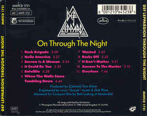 Def Leppard - On Through The Night (CD, Album)