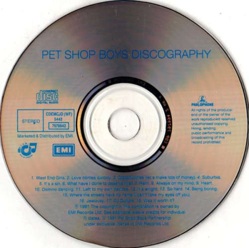 Pet Shop Boys - Discography (The Complete Singles Collection) (CD, Comp)