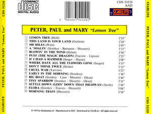 Peter, Paul & Mary - Lemon Tree (CD, Album, Comp)