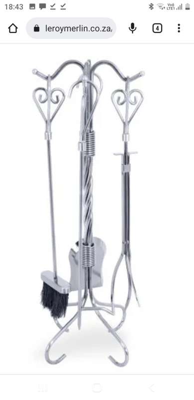 5 Piece Fireplace toolset MEGAMASTER avantgarde