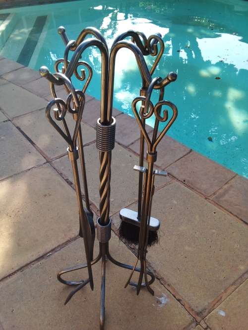 5 Piece Fireplace toolset MEGAMASTER avantgarde