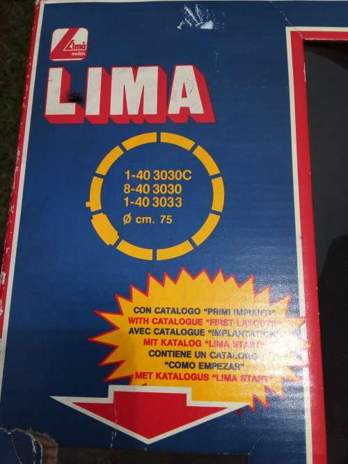 Vintage LIMA TRAIN SET  - POWER SUPPLY, TRACKS,LOCAMATIVE , ECT - 100% COMPLETE  - IN ORIGINAL BOX