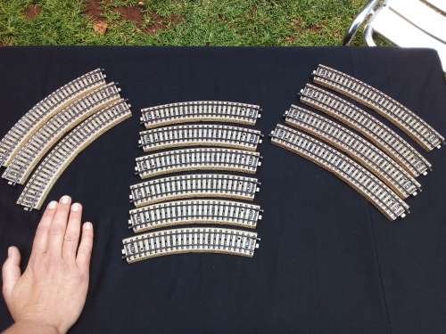 Märklin 13 Curved Track M Rails - Made in Western Germany - 6 x 5100 - 3 x 5120 - 4 x 5200