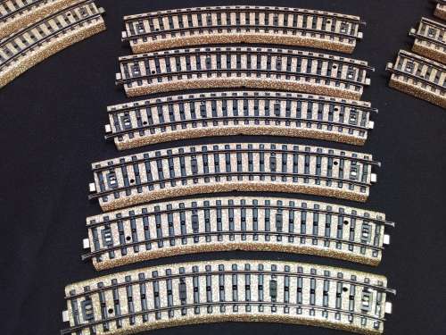 Märklin 13 Curved Track M Rails - Made in Western Germany - 6 x 5100 - 3 x 5120 - 4 x 5200