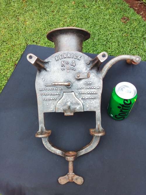 Vintage Kenrick no 4 cast iron coffee grinder  - 100% Working - Change Coarse to Fine