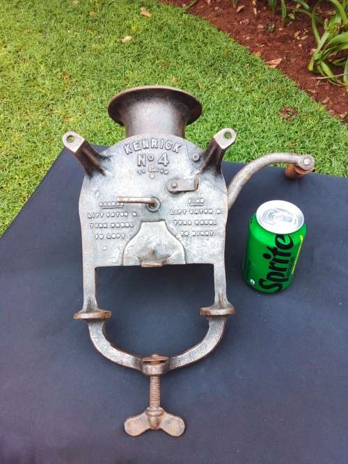 Vintage Kenrick no 4 cast iron coffee grinder  - 100% Working - Change Coarse to Fine