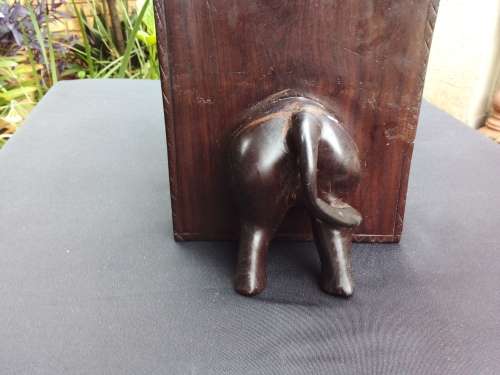 Wooden Elephant Book Ends - AMAZING CONDITION