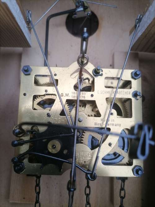 BLACK FOREST CUCKOO CLOCK IS EXTREMELY LARGE - 100% COMPLETE AND WORKING - MADE IN WESTERN GERMANY