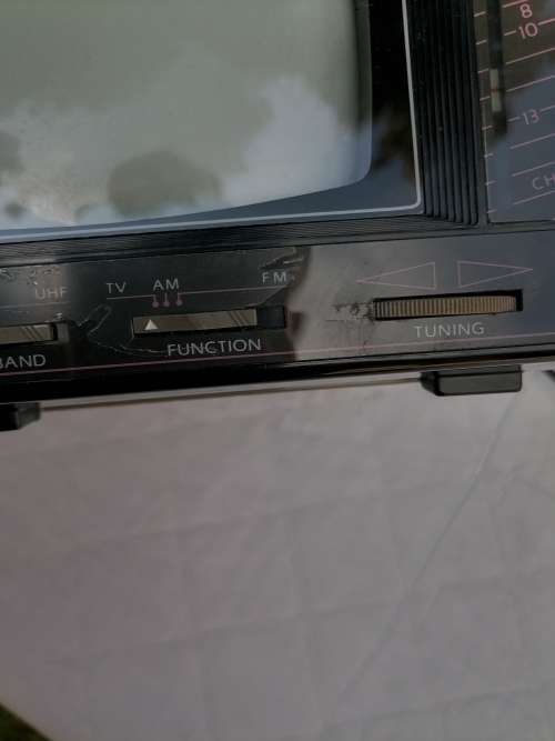 VINTAGE - TEDELEX - ACN-7205 5` Black/White Mini Television AND Radio - 100% WORKING