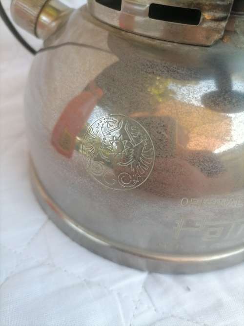 1950s VINTAGE PETROMAX 821/250 CP KEROSENE LANTERN MADE IN GERMANY - AMAZING NO DENTS, WITH GLASS