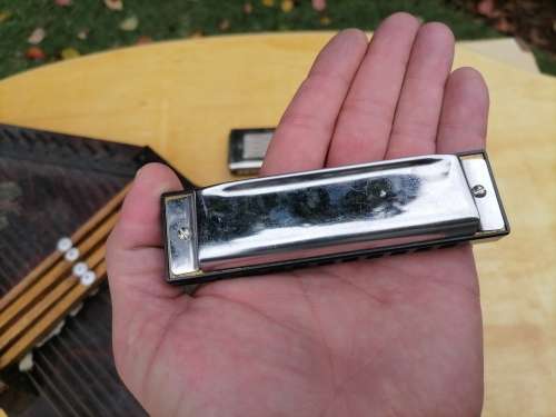 VINTAGE ROSEN GERMAN AUTOHARP - BRAVLALPINI M.HOHNER HARMONICA MADE IN GERMANY - 1 X HARMONICA
