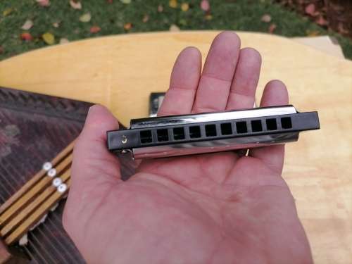 VINTAGE ROSEN GERMAN AUTOHARP - BRAVLALPINI M.HOHNER HARMONICA MADE IN GERMANY - 1 X HARMONICA