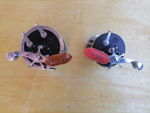 2 x Vintage PENN NO 49 SUPER MARINER DEEP SEA SALTWATER FISHING REEL - PENN JIGMASTER 500 SALTWATER