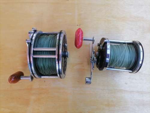 2 x Vintage PENN NO 49 SUPER MARINER DEEP SEA SALTWATER FISHING REEL - PENN JIGMASTER 500 SALTWATER