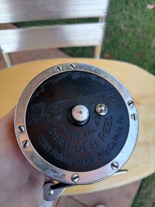 2 x Vintage PENN NO 49 SUPER MARINER DEEP SEA SALTWATER FISHING REEL - PENN JIGMASTER 500 SALTWATER