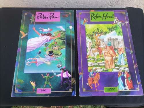 Robin Hood/Peter Pan story-telling pictorial book 1992 Tormont Canada JANE BRIERLEY - 2 BOOKS