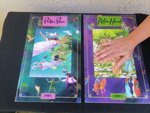 Robin Hood/Peter Pan story-telling pictorial book 1992 Tormont Canada JANE BRIERLEY - 2 BOOKS