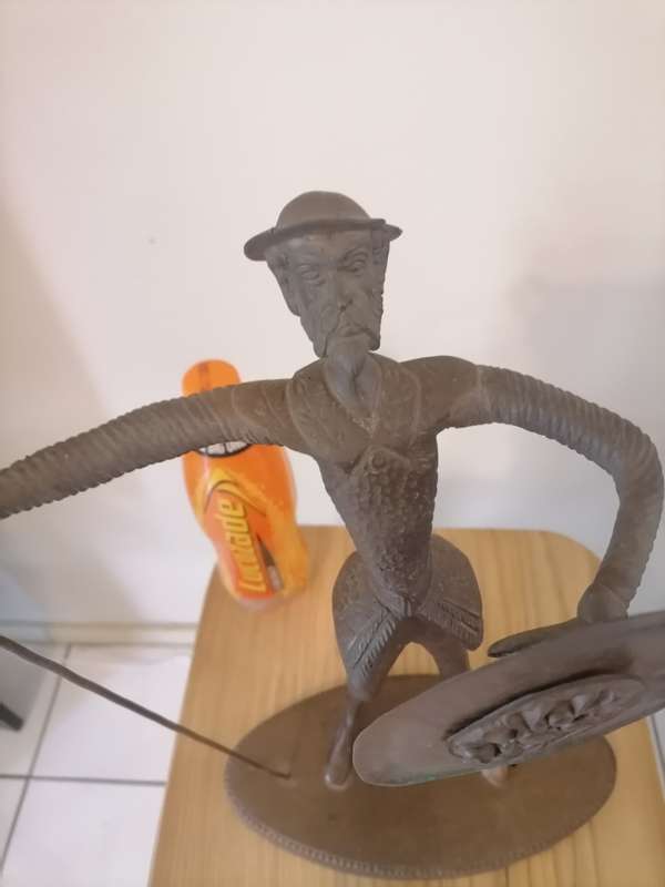 Vintage Bronze Roman Soldier Statue - AMAZING - HEAVY - HAND MADE