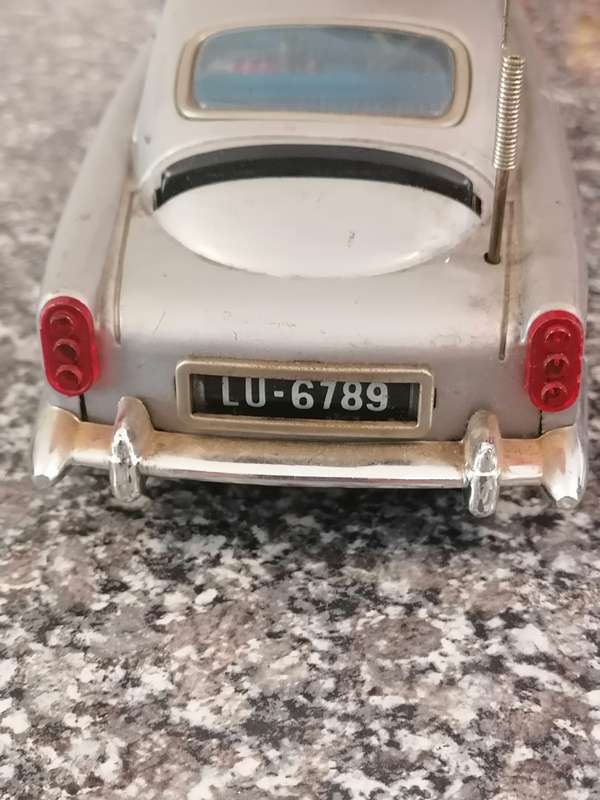 James bond Aston Martin DB5 Car vintage 1965 - Tin Toy - MADE IN JAPAN - 100% WORKING
