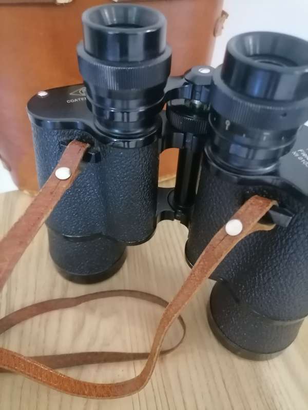 VINTAGE - Jaiyo 7x50 field 7.1 no 91038 binocular coated lenses - ORIGINAL LEATHER CASE & STRAP