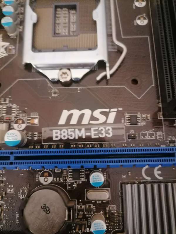MSI B85M-E33 Mother Board  WITH Intel CNFN6084S1 & TT-1225 Been Tested