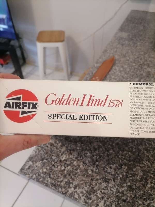 Airfix Golden Hind 1578 Sailing 1/72 Scale Ship Model Kit - 1988 NOT BUILT - COMES WITH BOOKLETS