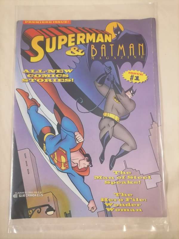 SUPERMAN & BATMAN MAGAZINE #1 ~ 1993 DC COMICS ~ PREMIERE Issue - NEAR MINT
