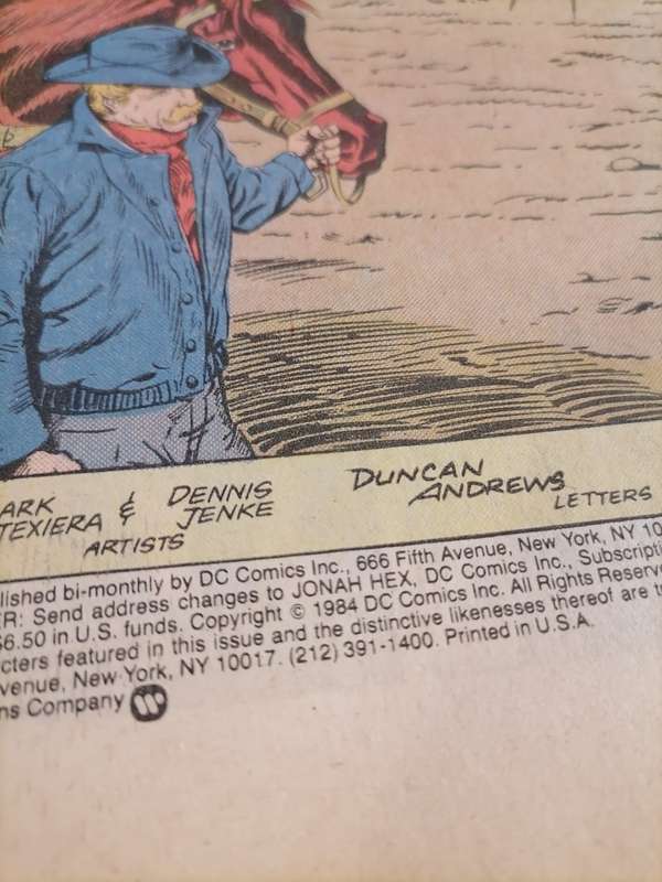 Jonah Hex #89. DC Comics 1984 - EXCELLENT CONDITION COMES WITH PLASTIC SLEEVE