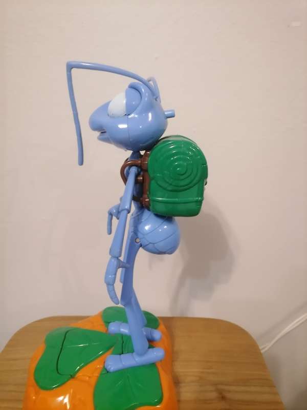 Vintage A Bug`s Life - FLIK Large Talking Figure Eyes Move - 1998 Vintage Disney Pixar Toy - WORKING