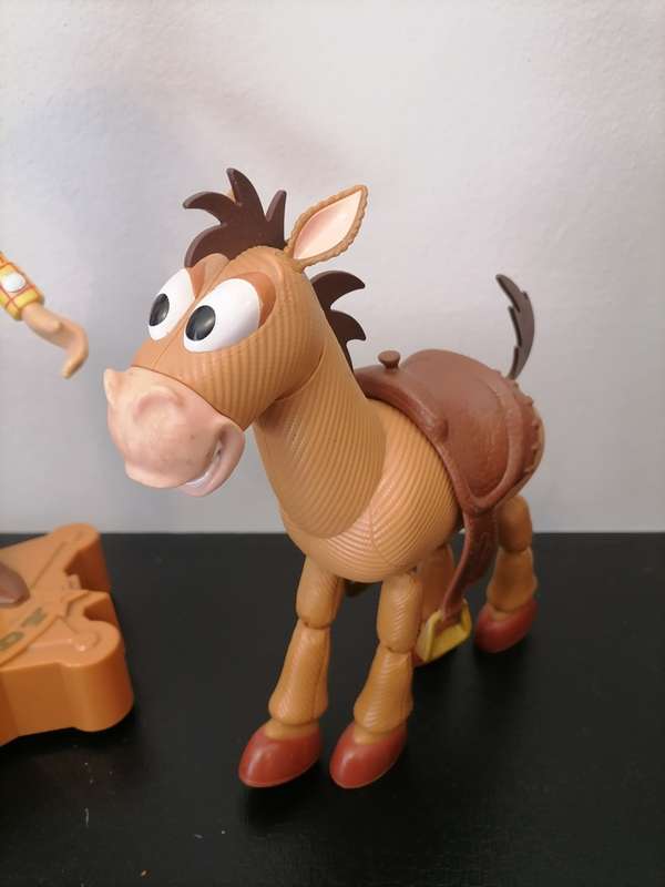 Toy Story Talking Woody Thinkway Toys Disney Pixar Push button Woody 100% WORKING & Bullseye Horse