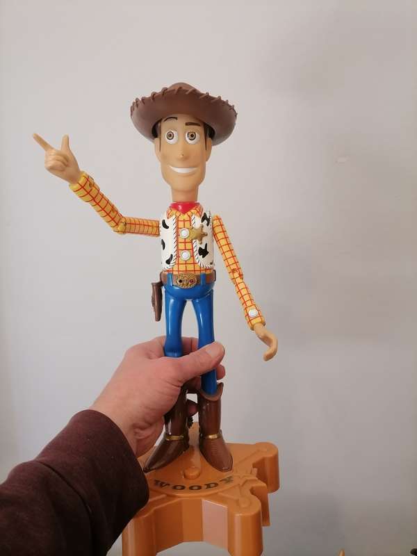 Toy Story Talking Woody Thinkway Toys Disney Pixar Push button Woody 100% WORKING & Bullseye Horse