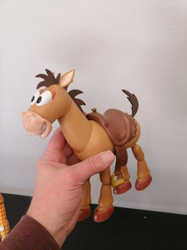 Toy Story Talking Woody Thinkway Toys Disney Pixar Push button Woody 100% WORKING & Bullseye Horse