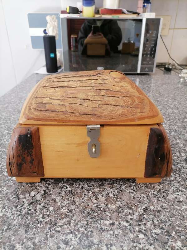 Oak Hand Made Jewelry/ TRINKET Box Very Heavy