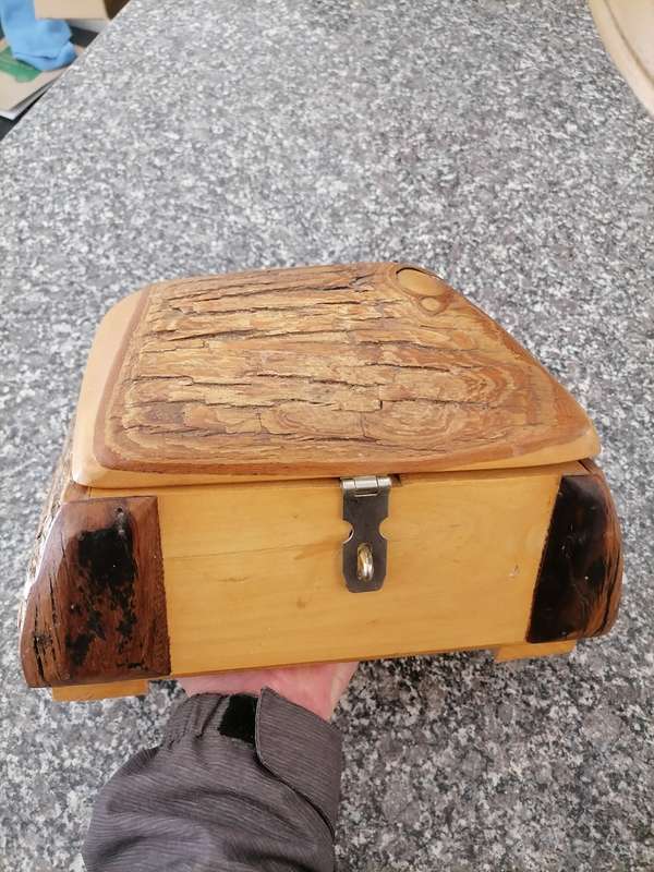 Oak Hand Made Jewelry/ TRINKET Box Very Heavy