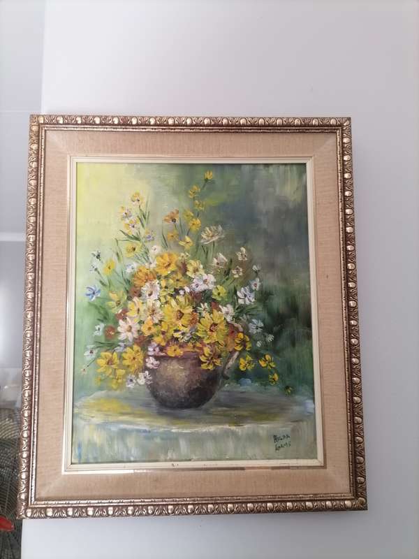 Hilda Adams (S A Artist).Original oil painting. Framed - 46 CM X 47,5 CM
