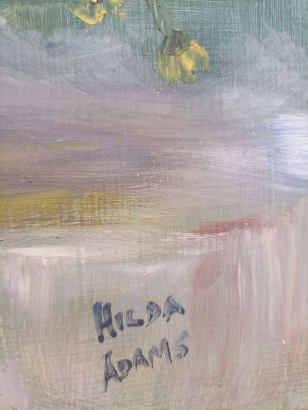 Hilda Adams (S A Artist).Original oil painting. Framed - 46 CM X 47,5 CM