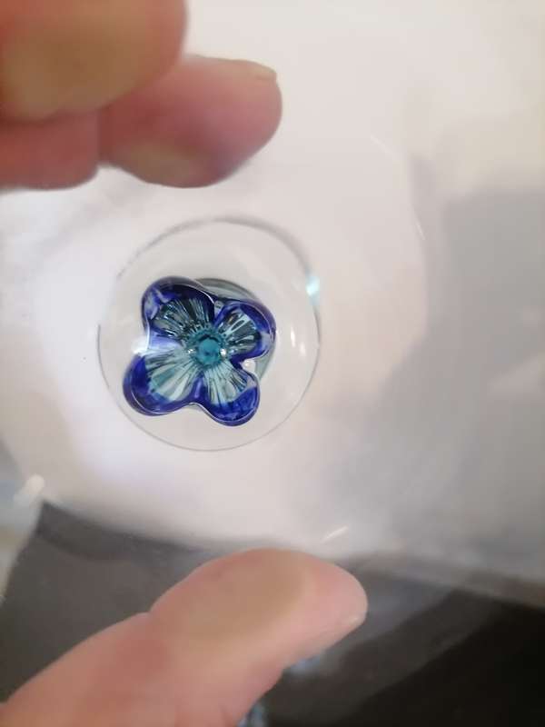 4 ARC France Murano wine glasses Blue and White colour - France Stamped % Authentic