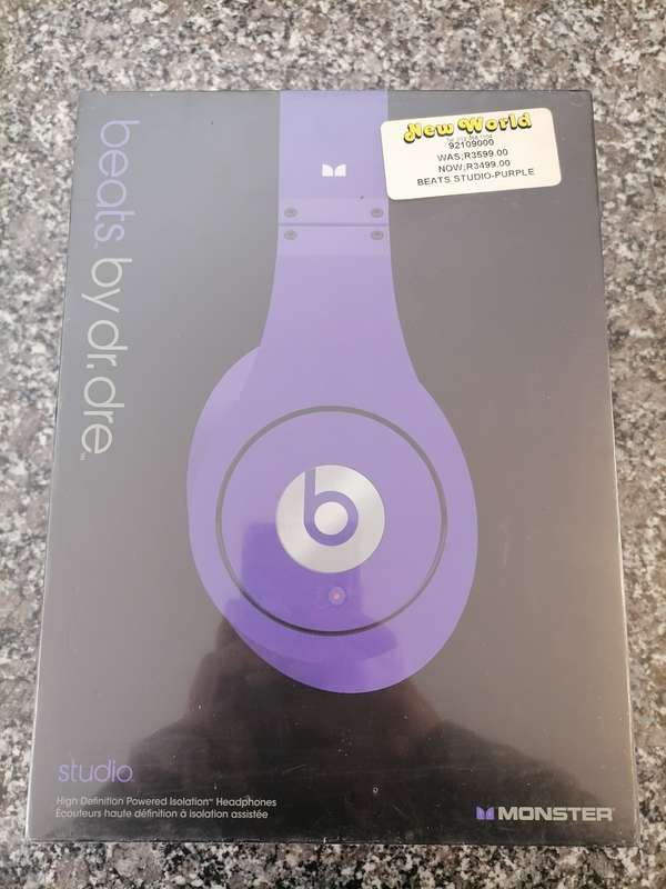 Beats by Dr. Dre Studio Monster Over-Ear Headphone (Purple) -  BRAND NEW SEALED - LAST IN STOCK