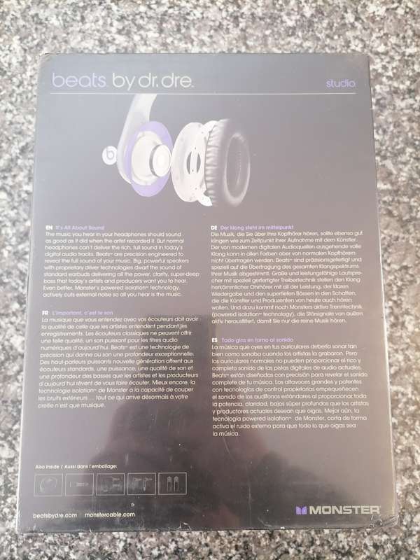 Beats by Dr. Dre Studio Monster Over-Ear Headphone (Purple) -  BRAND NEW SEALED - LAST IN STOCK