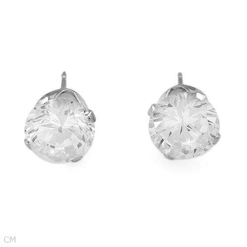 Pleasant Brand New Stud Earrings With 2.54ctw Cubic zirconia Made in 925 Sterling silver