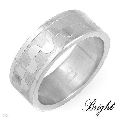 BRIGHT Fashionable Ring Made of Stainless steel. Total item weight 6.9g - Size 11&12