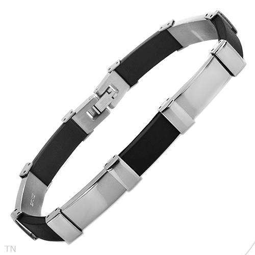 Attractive Gents Bracelet Stainless steel. Total item weight 23.3g Length 8in