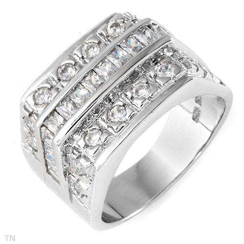 Stylish Gents Ring With 3.20ctw Cubic zirconia Well Made in 925 Sterling silver.