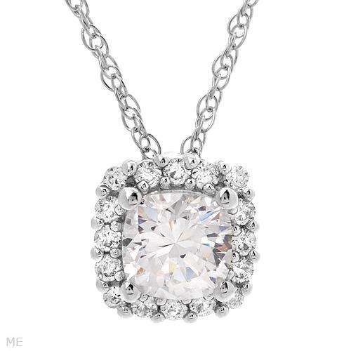 Dazzling Brand New Necklace With 2.80ctw Cubic zirconia Crafted in 925 Sterling silver Length 18.5in