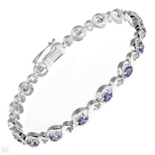 Exquisite Brand New Bracelet With 3.06ctw Precious Stones - Genuine Diamonds and Tanzanites Beautifu