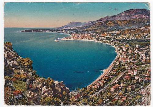 Postcard - used - Menton, France