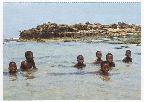Postcard - Young Swimmers, Maputaland, South Africa - unused